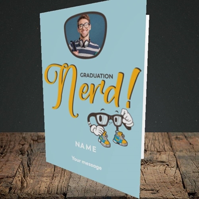 Picture of Graduation Nerd, Graduation Design, Portrait Greetings Card