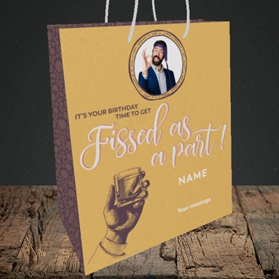 Picture of Fissed As A Part, Birthday Design, Medium Portrait Gift Bag