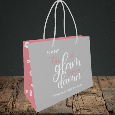 Picture of Glam, (Without Photo) Birthday Design, Small Landscape Gift Bag