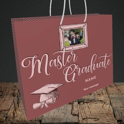 Picture of Master Graduate, Graduation Design, Medium Landscape Gift Bag