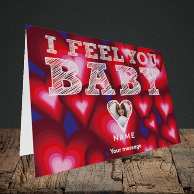 Picture of I Feel You Baby, Valentine's Design, Landscape Greetings Card