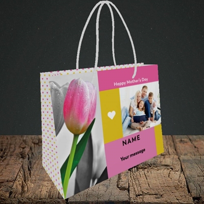 Picture of Mother's Day Tulips, Mother's Day Design, Small Landscape Gift Bag