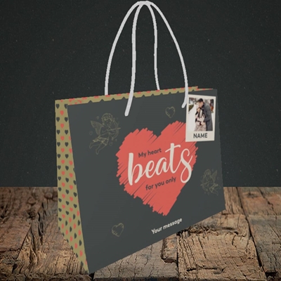 Picture of Beats For You, Valentine's Design, Small Landscape Gift Bag
