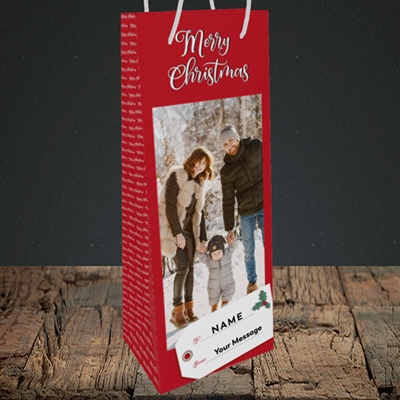 Picture of 1. A Merry Christmas, Large Photo, Christmas Design, Bottle Bag