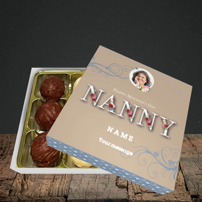 Picture of Nanny Floral Letters, Mother's Day Design, Choc 9