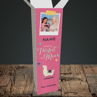Picture of Perfect Mum, Mother's Day Design, Upright Bottle Box