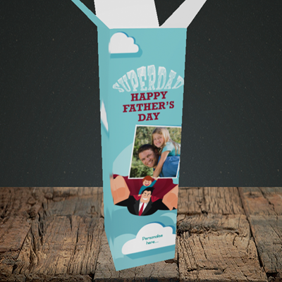 Picture of Superdad, Father's Day Design, Upright Bottle Box