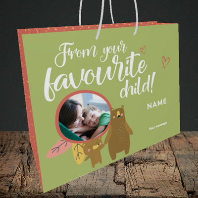Picture of Favourite Child, Mother's Day Design, Medium Landscape Gift Bag