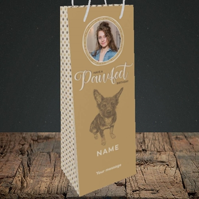 Picture of Pawfect, Birthday Design, Bottle Bag