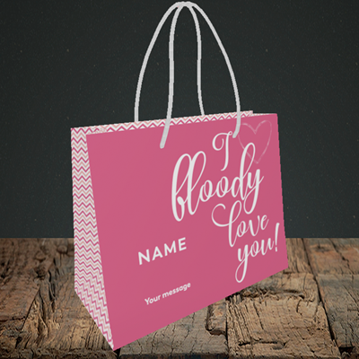 Picture of I Bloody Love You(Without Photo), Valentine's Design, Small Landscape Gift Bag