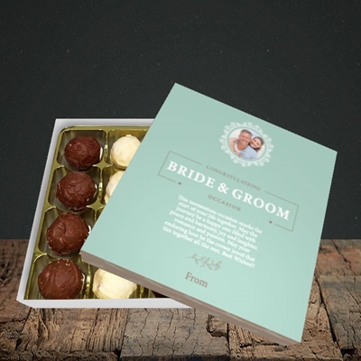 Picture of Traditional Foliage Teal B&G, Wedding Design, Choc 16