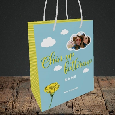 Picture of Chin Up, Thinking of You Design, Small Portrait Gift Bag