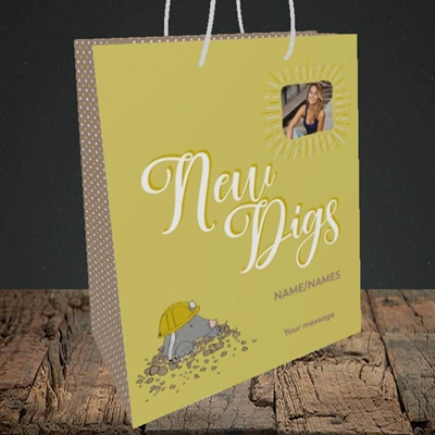 Picture of New Digs, New Home Design, Medium Portrait Gift Bag