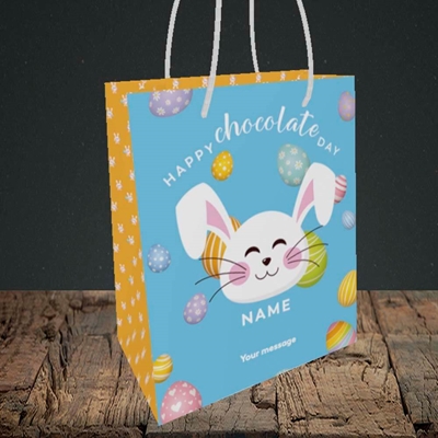 Picture of Chocolate Day, (Without Photo) Easter Design, Small Portrait Gift Bag