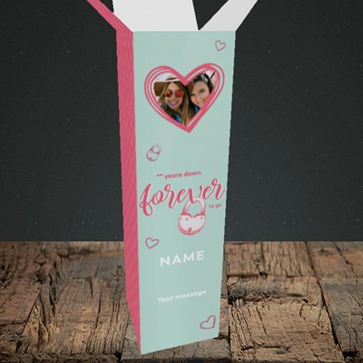 Picture of Forever To Go, Anniversary Design, Upright Bottle Box