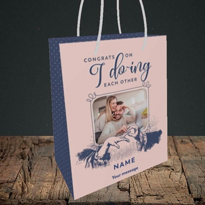 Picture of I Do-ing, Wedding Design, Small Portrait Gift Bag