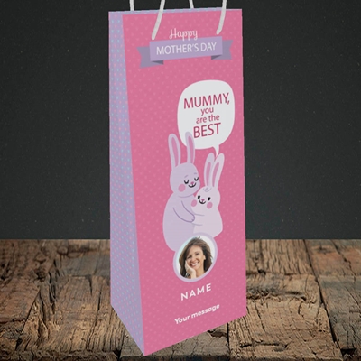 Picture of Mummy You Are The Best Bunny, Mother's Day Design, Bottle Bag