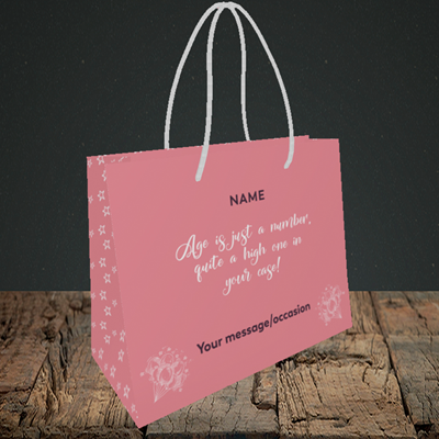 Picture of Age, (Without Photo) Birthday Design, Small Landscape Gift Bag