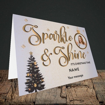 Picture of Sparkle & Shine, Christmas Design, Landscape Greetings Card