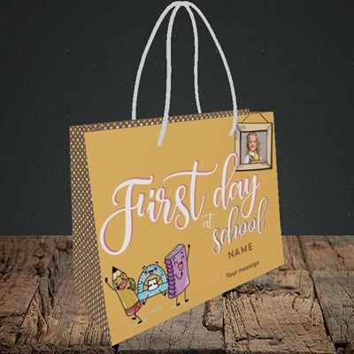 Picture of First Day At School, Good Luck Design, Small Landscape Gift Bag