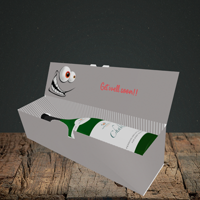 Picture of Mad, Get Well Soon Design, Lay-down Bottle Box