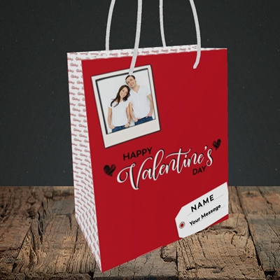 Picture of 2.A Valentine's Polaroid, Valentine's Design, Small Portrait Gift Bag