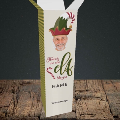 Picture of No One Elf, Christmas Design, Upright Bottle Box