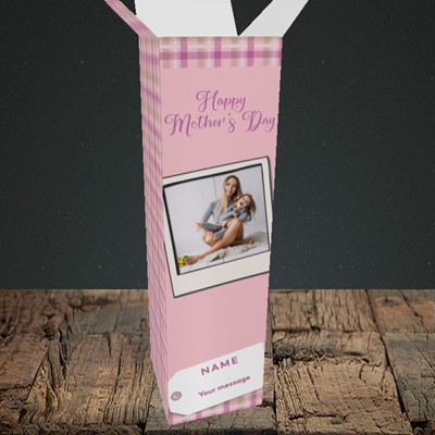 Picture of 2. Polaroid(Chequer), Mother's Day Design, Upright Bottle Box