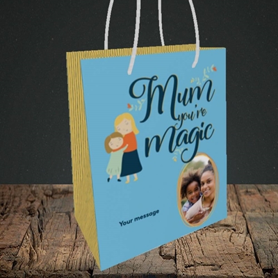 Picture of Mum You're Magic, Mother's Day Design, Small Portrait Gift Bag