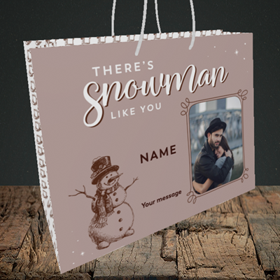 Picture of Snowman Like You, Christmas Design, Medium Landscape Gift Bag