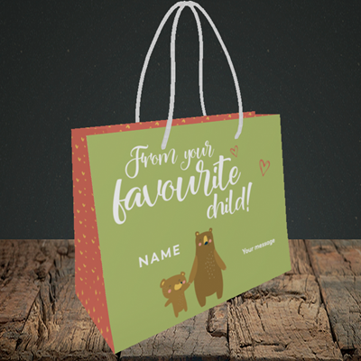 Picture of Favourite Child, (Without Photo) Mother's Day Design, Small Landscape Gift Bag