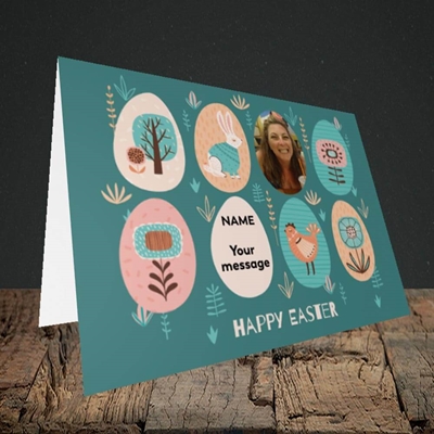 Picture of Easter Egg Farm, Easter Design, Landscape Greetings Card