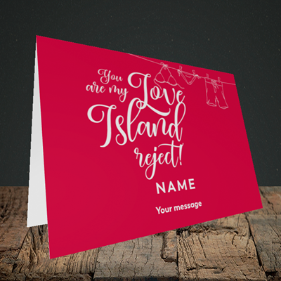 Picture of Love Island Reject, (Without Photo) Valentine's Design, Landscape Greetings Card