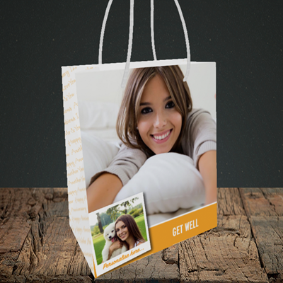 Picture of Photo, Get Well Design, Small Portrait Gift Bag