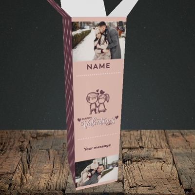 Picture of Holding Hands, Valentine's Design, Upright Bottle Box