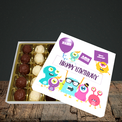 Picture of Monster, (Without Photo and editable age) Birthday Design, Choc 25