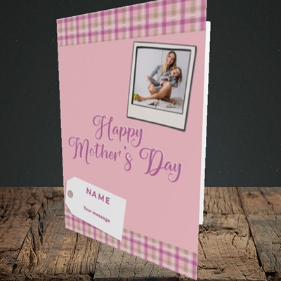 Picture of 2. Polaroid(Chequer), Mother's Day Design, Portrait Greetings Card