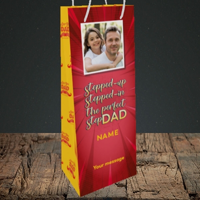 Picture of Stepped Up, Father's Day Design, Bottle Bag