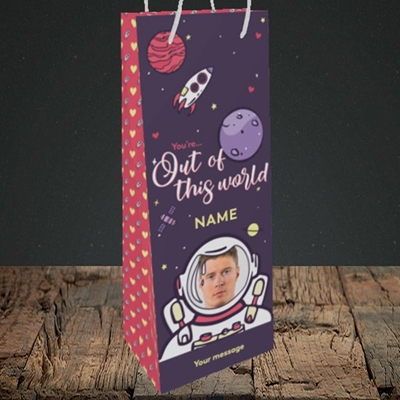 Picture of Out Of This World, Valentine's Design, Bottle Bag