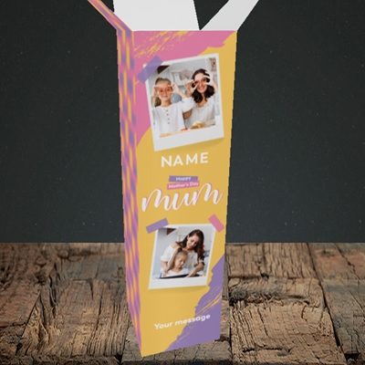 Picture of Paint & Polaroid, Mother's Day Design, Upright Bottle Box