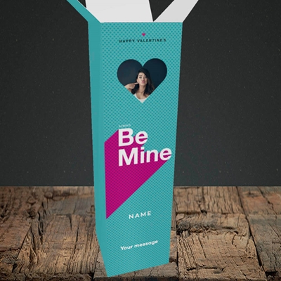 Picture of Always be Mine (type), Valentine's Design, Upright Bottle Box