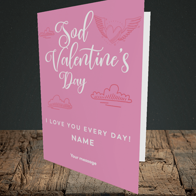 Picture of Sod Valentine's Day, (Without Photo) Valentine's Design, Portrait Greetings Card