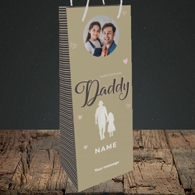 Picture of Daddy & Daughter, Birthday Design, Bottle Bag