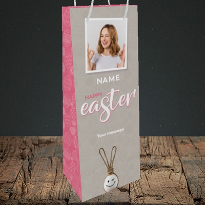 Picture of String Bunny Egg, Easter Design, Bottle Bag