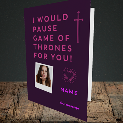 Picture of Game Of Thrones, Valentine's Design, Portrait Greetings Card