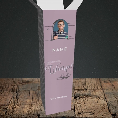 Picture of Wimp!, Get Well Soon Design, Upright Bottle Box