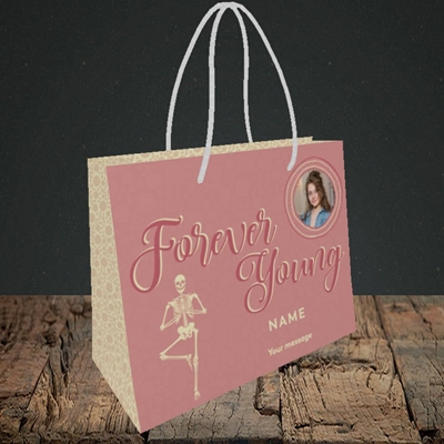 Picture of Forever Young(Skeleton), Birthday Design, Small Landscape Gift Bag
