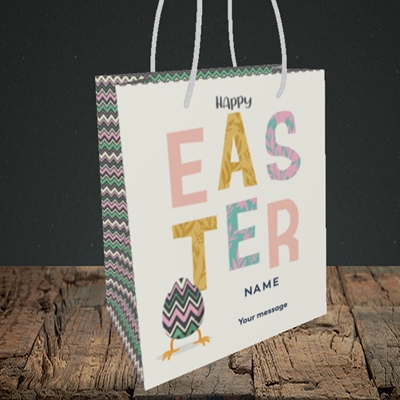 Picture of Happy Walking Egg(Without Photo), Easter Design, Small Portrait Gift Bag