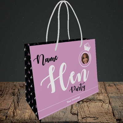 Picture of Hen Party Purple, Wedding Design, Small Landscape Gift Bag