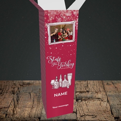 Picture of Stuff The Turkey, Christmas Design, Upright Bottle Box